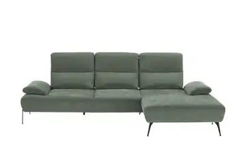 switch Ecksofa Cesar Khaki rechts Flachgewebe fein