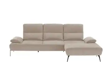 switch Ecksofa Cesar Cappuccino rechts Flachgewebe fein