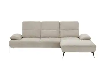 switch Ecksofa Cesar Greige rechts Flachgewebe grob