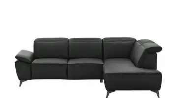 uno Ecksofa Belfast rechts Leder Schwarz Grundfunktion