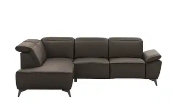 uno Ecksofa Belfast links Leder Dunkelbraun Grundfunktion