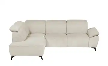 uno Ecksofa Belfast Beige Erweiterte Funktion links Flachgewebe