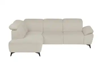 uno Ecksofa Belfast Beige Erweiterte Funktion links Flachgewebe
