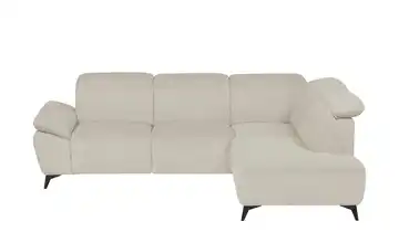uno Ecksofa Belfast Beige Grundfunktion rechts Flachgewebe