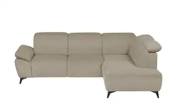 uno Ecksofa Belfast Greige Grundfunktion rechts Flachgewebe