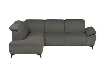 uno Ecksofa Belfast Anthrazit Grundfunktion links Flachgewebe