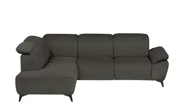 uno Ecksofa Belfast Anthrazit Grundfunktion links Flachgewebe