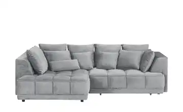 switch Ecksofa Tiga Grau links Erweiterte Funktion Mikrofaser in Velours-Optik