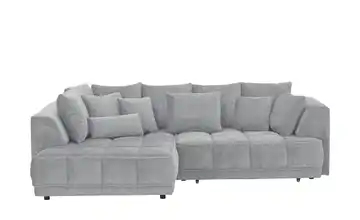switch Ecksofa Tiga Grau links Erweiterte Funktion Mikrofaser in Velours-Optik
