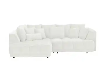 switch Ecksofa Tiga Cremeweiß links Erweiterte Funktion Mikrofaser in Velours-Optik