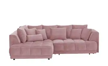 switch Ecksofa Tiga Rosé links Erweiterte Funktion Mikrofaser in Velours-Optik