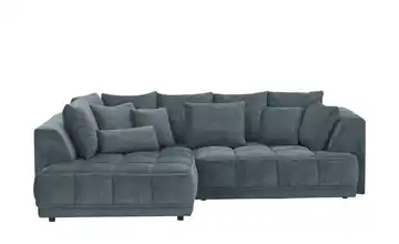 switch Ecksofa Tiga Anthrazit links ohne Mikrofaser in Velours-Optik