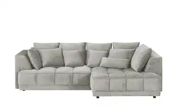 switch Ecksofa Tiga Greige rechts ohne Mikrofaser in Velours-Optik