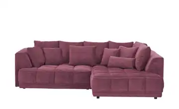switch Ecksofa Tiga Beere rechts ohne Mikrofaser in Velours-Optik