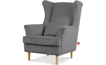 KONSIMO Ohrensessel Stralis Cordstoff Grau