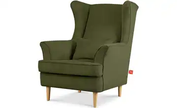 KONSIMO Ohrensessel Stralis Cordstoff Grün