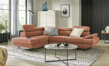 switch Ecksofa Gio Rotbraun links Grundfunktion