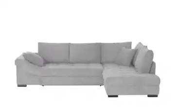 bobb Ecksofa Allegro rechts Hellgrau Cordstoff