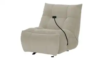 uno Sessel Relaxfunktion Tokyo Webstoff Beige Elektrische Relaxfunktion