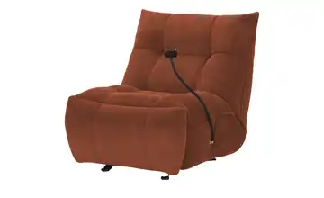 uno Sessel Relaxfunktion Tokyo Webstoff Rostrot Elektrische Relaxfunktion