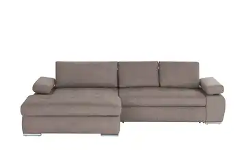 smart Ecksofa Ibby Flachgewebe fein links Schlamm