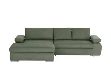 smart Ecksofa Ibby Flachgewebe fein links Grün