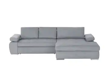 smart Ecksofa Ibby Flachgewebe fein rechts Grau