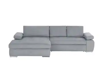 smart Ecksofa Ibby Flachgewebe fein links Grau