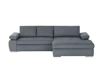 smart Ecksofa Ibby Flachgewebe fein rechts Graphit