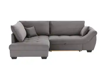 bobb Ecksofa Krissy links Cordstoff Grau