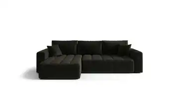 Ecksofa Milo Schwarz links
