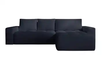Ecksofa Portland rechts Schwarz