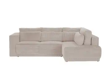 switch Ecksofa Tirana Taupe Cordstoff grob rechts