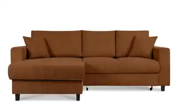 KONSIMO Ecksofa Egret Dunkelorange links