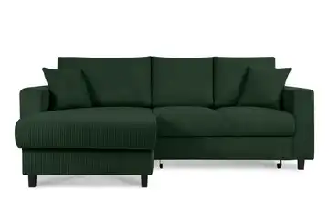 KONSIMO Ecksofa Egret Dunkelgrün links