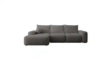 Selsey Ecksofa mit Schlaffunktion Carnos Dunkelgrau links