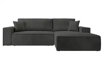 Ecksofa Dunkelgrau rechts