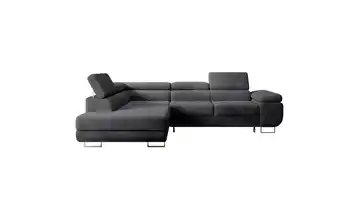Ecksofa Dunkelgrau links
