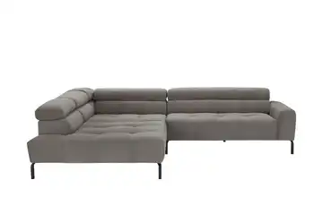 Max Schelling Ecksofa verstellbare Kopfteile MS Verve Grundfunktion Grau links