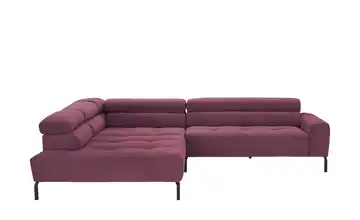 Max Schelling Ecksofa verstellbare Kopfteile MS Verve Beere links Grundfunktion