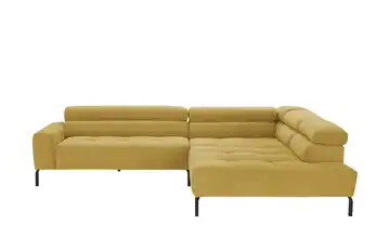 Max Schelling Ecksofa verstellbare Kopfteile MS Verve Grundfunktion Gelb rechts