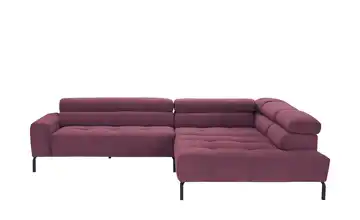 Max Schelling Ecksofa verstellbare Kopfteile MS Verve Beere rechts Grundfunktion