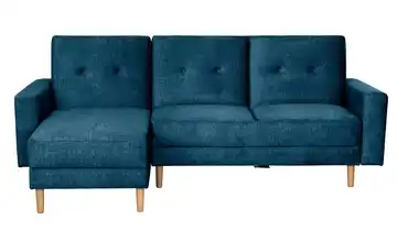 Max Winzer Ecksofa mit Hocker Just Cool Dunkelblau