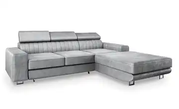 MASSENO Ecksofa Noto Hellgrau rechts