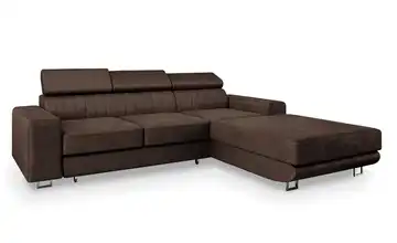 MASSENO Ecksofa Noto Braun rechts