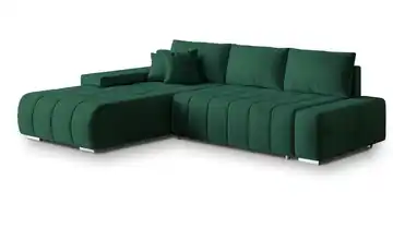 MASSENO Ecksofa Alese Flaschengrün links