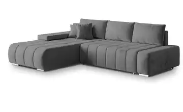 MASSENO Ecksofa Alese Dunkelgrau links