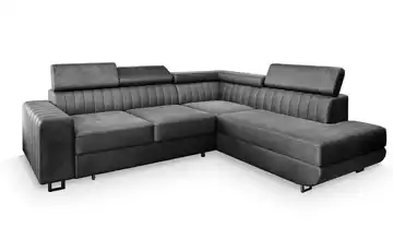 MASSENO Ecksofa Nola rechts Dunkelgrau