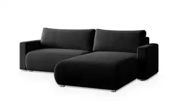 MASSENO Ecksofa Turin Schwarz