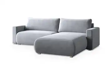 MASSENO Ecksofa mit Schlaffunktion Turin Hellgrau